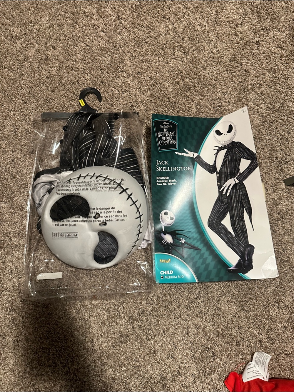 Disney Jack Skellington Costume in Black & White